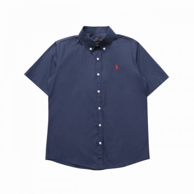 顶级复刻版本 Ralph Lauren 拉夫劳伦 新款小马刺绣Logo短袖衬衫衬衣 颜色：黑色 白色 藏青色 顶级复刻版本 区别市场通货 辅料: 原版吊牌水洗标
