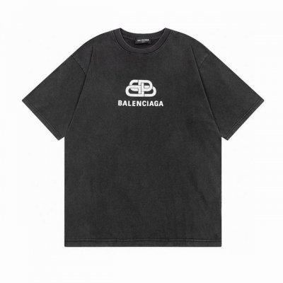 balenciaga 巴黎世家2025 Ss 经典锁扣印花水洗短袖T恤 本市场No.1的质量 真正天花板品质 全部原版开发注意细节图 避免被盗图商家混发 正确2