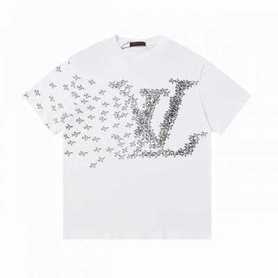 Louis Vuitton*路易威登 Lv 小飞机印花短袖T恤 采用原板独家定制260克32支双莎纯棉面料 质感非常柔软舒服 100%区别市场的顶级面料 不缩水