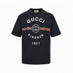 gucci 古驰 22Ss 麻花Logo字母印花短袖 面料采用32支双纱230G面料 定染颜色 电脑扫描1:1出菲林 手工丝网台版印花 进口耐水洗混合浆料不少于