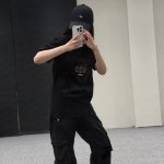 Bbr 短袖 polo 衫 球形彩虹刺绣 上身展示 模特试穿 S 码 身高 162Cm 47Kg 偏大宽松