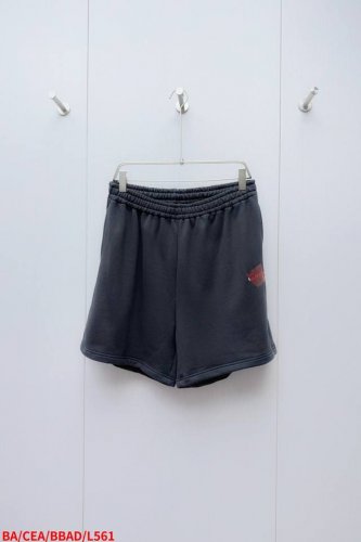L561 Ba巴黎世家 黑橙胶带印花刺绣短裤 工艺说明：采用定制高支纯棉，经预缩水处理确保洗后稳定性，克重达500Gm2 洗涤后实测，赋予短裤重磅垂感与耐磨性。