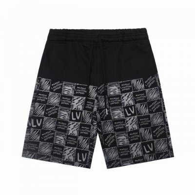 Lv 驴家 2025新款 康丽数码直喷方格字母Logo 后开袋 男女日常通勤穿搭必备 休闲短裤 定制毛圈面料 松紧+抽绳可调节裤腰 腰标吊牌洗水唛三标齐全 颜色