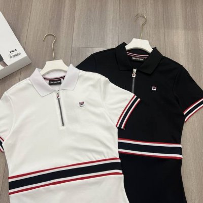 细节图！ Fila 斐乐 专柜同款女款25新款夏季女子运动时尚针织Polo翻领修身连衣裙 礼盒采用翻盖式磁吸设计非常Nice排面拉到顶 送人自留都让你爱不释手完