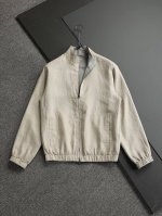 福]爆款到货L P30%法国雨露亚麻面料双面穿外套：咖啡 灰绿48-56