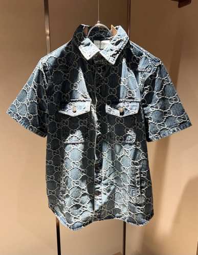 gucc*古家 2025春夏最新款男女同款牛仔套装，男女同款！贸易公司渠道稀出，同步官网发售 ！ 新时尚元素设计！全景标识Logo设计！为全新系列注入满满活力，