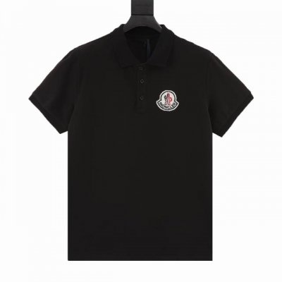 140 moncler/蒙口 25Ss 胸口刺绣徽标Polo短袖 采用60支双股280克重100%棉双面珠地面料，拆解纱线分析，订织蜂窝四角网眼胚布，衣领为双系