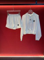 ch-C， ,小香绣双 C 套装，白色 Sml，现货