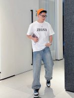 zzegna 杰尼亚 2025春夏新品 三标齐全 前后立体滴胶工艺 丝光棉短袖T恤 好货不用过多介绍 看细节 专柜码数：M-Xxxl 175 140建议L