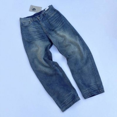 编码0252 carhartt Wip Fw25 水洗宽松锥形拉链牛仔裤 男女同款 卡哈特断货牛王 carhartt Wip Landon pant 水洗牛仔