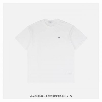 cèLine 赛琳 23Ss 凯旋门小标刺绣短袖 面料采用26支精梭紧密赛络纺约 G，极致简约风＋质感丝滑，开发周期两个月刺绣难度在于做出Logo图案的立体感整