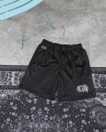 款D32 克罗心 chrome Hears 最新短裤网眼棒球服千眼涂鸦冰球裤子 丝滑裤子夏天穿很凉爽 字母印花图案克罗心这一季单品超级好看 百搭 克罗心最新联名