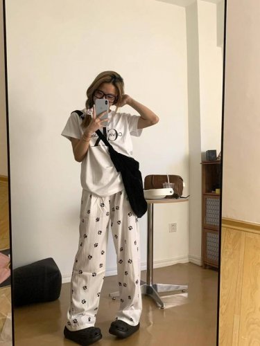Ck 全新皮标满印狗爪山本休闲裤 皮牌仪式感 超显高 白色 黑色 码数：Sml