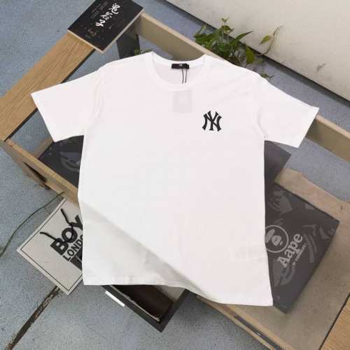 上新 款号 Tx286 2025新款Mlb洋基队Ny后背Yankees字母图案Logo印花休闲情侣短袖T恤 轻奢高级 上身效果 绝绝子 采用250克纯棉面料 全