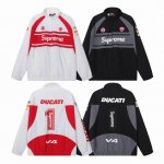顶级版本 Supreme X Ducati 杜卡迪 Ss25联名款 Week16 Track Pant Logo印花撞色拼接立领 V4赛车风格多元素贴标Logo