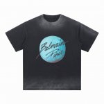 高端品质 Balenciaga 2025Fall 春夏系列 蓝星标语短袖T恤 采用进口康丽数码直喷印花 定染高品质潮牌32支加密双纱100%棉洗后280G 成衣