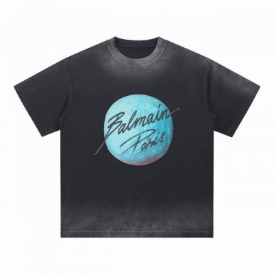 高端品质 Balenciaga 2025Fall 春夏系列 蓝星标语短袖T恤 采用进口康丽数码直喷印花 定染高品质潮牌32支加密双纱100%棉洗后280G 成衣