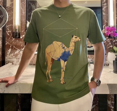 sg #爱马家走秀款T袖 百搭T恤男女同款 这款采用21支双股面料营造的厚织感，加上立体的印花工艺又使面料光滑紧密得到整体面料的高级感，绿色：M-Xxxl。白色