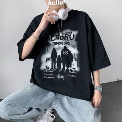 上新 Stussy 斯图西海外版人画像印花短袖T恤，男女同款，Ins 抖音各大网红上身，一款流行酷酷的穿搭，休闲舒适宽松版型，整体设计比较简约，很耐看，休闲潮搭