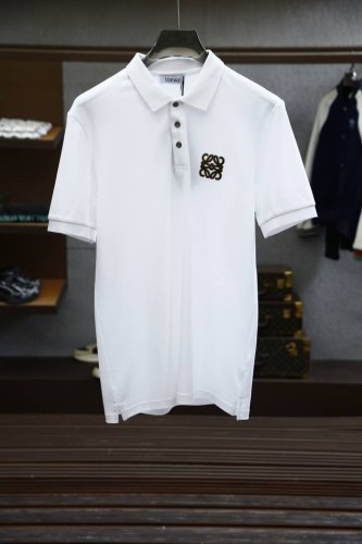 罗意威- Loewe-2025Ss夏季新品，男士胸前经典徽标刺绣珠地网眼商务休闲短袖polo衫！香港洋行渠道货，重磅高端级臻品，完美沿袭了普家的精髓与基因，胸前