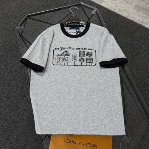louis Vuitton路易威登 25款高版本 面料采用300克高密度纯棉 不变形 不缩水 三标齐全 男女同款 工艺；前幅刺绣+进口透明烫钻+数码印花+后幅刺