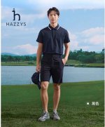 hazzys 哈吉斯 2025夏季新款男士商务休闲夏季纯棉薄款短裤子西裤 新品上市 高端奢华 低调大气 精典裤型 时尚设计 裤腿至腿脚微微修身贴合腿型 简洁的直