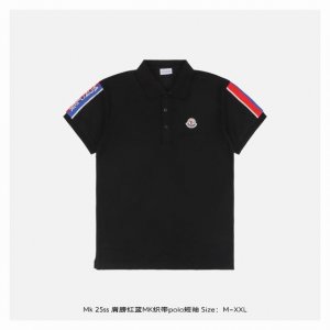 moncler 蒙口 25Ss 肩膀红蓝Mk织带polo短袖 纯棉珠地棉面料经典款polo衫 经典系列 图案装饰让商务休闲风增添了经典的色彩 整体高级简单大方