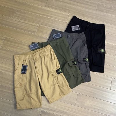 Stone Island 石头岛25Ss新品工装机能风大口袋徽章Logo百搭休闲短裤，高街风十足，四色可选。经典百搭永不过时，夏季出行必备百搭短裤 高品质工装面