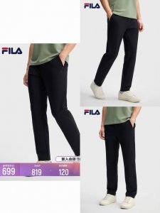 190 Fila 斐乐官方黄景瑜同款针织长裤2025春季新款基础健身跑步运动直筒裤 锦氨面料质地细腻原单级用料以及做工。 作为一款高级男士必备的裤子，让你进行各