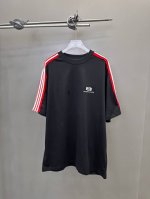 巴黎 ｜ 新款短袖T，成衣洗水前后刺绣工艺加手工车杠，男女同款，尺码Sml
