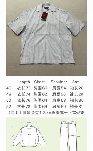 Gucci条纹口袋字母短袖衬衫