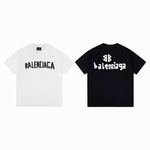 款M 割破胶带短袖120 Balenciaga 巴黎世家Ss经典胶带印花T恤 衣服面料采用 克双纱纯棉面料，上身透气舒适度高，同缸螺纹无色差，印花采用拉浆工艺字