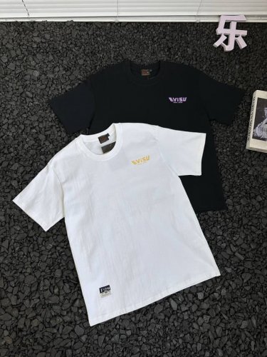 Evisu 福神 简约樱花字母图案Logo印花休闲情侣圆领短袖T恤 - 经典永远不会过时 人手必备款 230G纯棉精梳棉不起球不起毛 上手质感绝对可对比 环保进