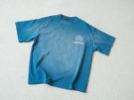 顶级Tee 强势上新 Chrome Hearts S S25 水洗渐变蓝色白色马蹄硅胶标识圆领短袖T恤 货号：5109 颜色： 蓝色 尺码： S M L Xl