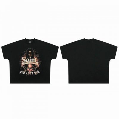 saint Vintage 美潮特殊版型连体袖爆款短袖T恤 p价： 码数：M L Xl 款号：2152 颜色：黑色
