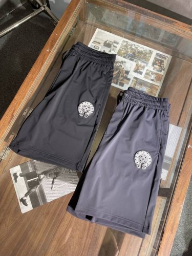 春夏新款克罗心休闲短裤，四面弹面料手感柔软，牙刷绣标志，黑色灰色M-Xxxl