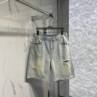 Ch十字架破洞休闲五分牛仔短裤 码数:S.M.L.Xl
