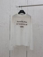 Acne Studios 25Ss早春新款1996印花烫钻长袖 采用100%全棉面料，上身舒适透气，亲肤纯棉 触感柔软 宽松版型显瘦百搭 Size：Xs S M