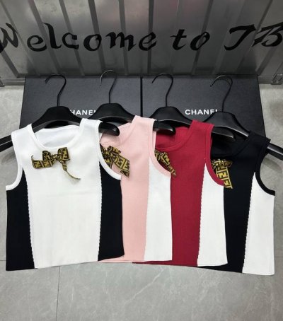 新品上线 款号:27398# #F家老花蝴蝶背心实拍图