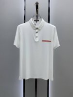 普拉达25Ss新款春夏短袖翻领T恤Polo，最高版本客供定制高端朱地面料简单时尚款，螺纹拼色螺纹配色超级好看！胸前始祖鸟贴标标识图案经典Logo简单大方的款式！