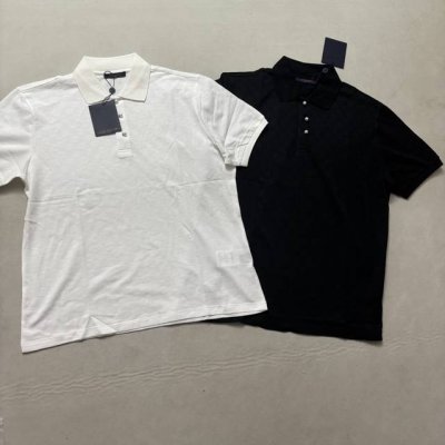 Lv珍珠格子polo短袖