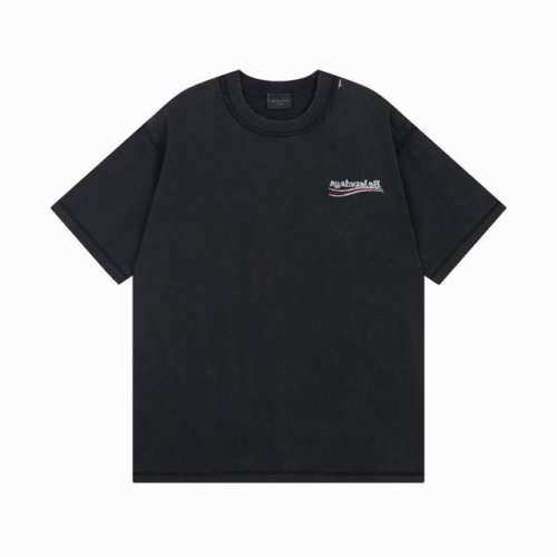 balenciaga 巴黎世家2025 Ss 经典可乐海浪Logo反面刺绣洗水做旧磨烂短袖T恤 本市场No.1的质量 真正天花板品质 全部原版开发注意细节图 避