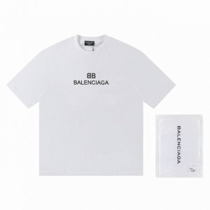 高版本Balenciaga 巴黎世家 喷墨字母印花短袖T恤 印花采用环保进口材料印花 字母清晰 效果立体整体效果简约大方 定织巴黎新面料 G 同缸定染螺纹零色差