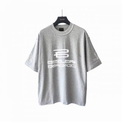 实拍细节图+尺码表 巴黎世家 Balenciaga Ai生成字母短袖 椭圆机印花细腻 图案部份采用涂鸦风格 多工艺字体结合 领口肩部高密度缝线 采用双针锁连包骨