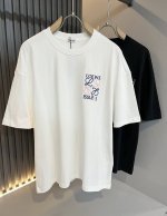 Loe*We罗*威 2025春夏新款男女同款短袖T恤，意大利原厂订单渠道，极具个性高级风，标志Logo图案印花工艺设计！情侣款纯棉短袖T恤！！最新时尚潮流人气产