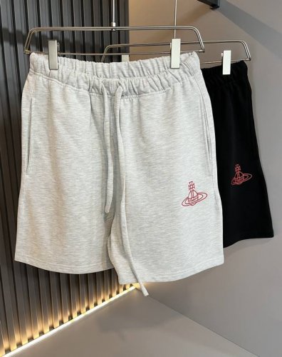 Vivienne Westwood 薇薇安 威斯特伍德 2025春夏新款男女同款休闲短裤 意大利原厂订单渠道 极具个性高级风 标志Logo压绒工艺设计 宽松阔版