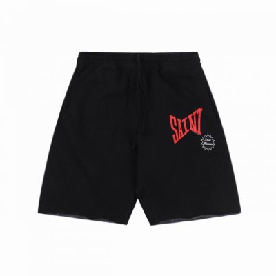 Saint Michael 24Ss Saint标牌印花短裤 面料采用380G100%纯棉，面36织底8织内里半拉毛 加绒 面料，采用印绣花组合工艺手工台板丝网