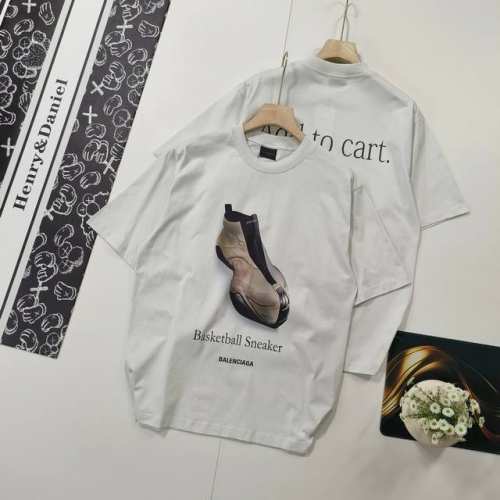 尺码Xs-L爆款推荐 Balenciaga 巴黎世家2025 Ss 鞋履前后直喷印花短袖T恤 本市场No.1的质量 真正天花板品质 全部原版开发注意细节图 避免