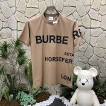 panda版本 供货 #代购级 巴宝莉 Burberry博柏利 字母印花休闲圆领宽松短袖 落肩袖T恤 男女款 驼色 秒杀市面上一切版本 只能说根本就不是一个级别
