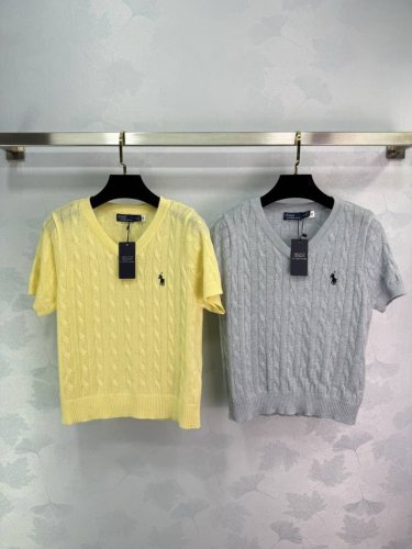 拉夫Polo25早春新款V领短袖.面料柔软款 高级简约设计 超级百搭 一点都不挑人 实拍图Sml三码P180